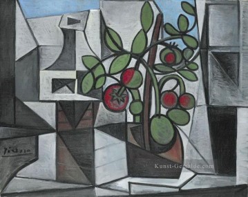  tomate - Carafe et plant tomate 1944 kubismus Pablo Picasso